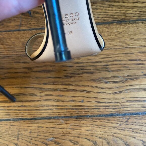 Francesco Russo high heel sandal beige and black size 35 - Picture 9 of 12